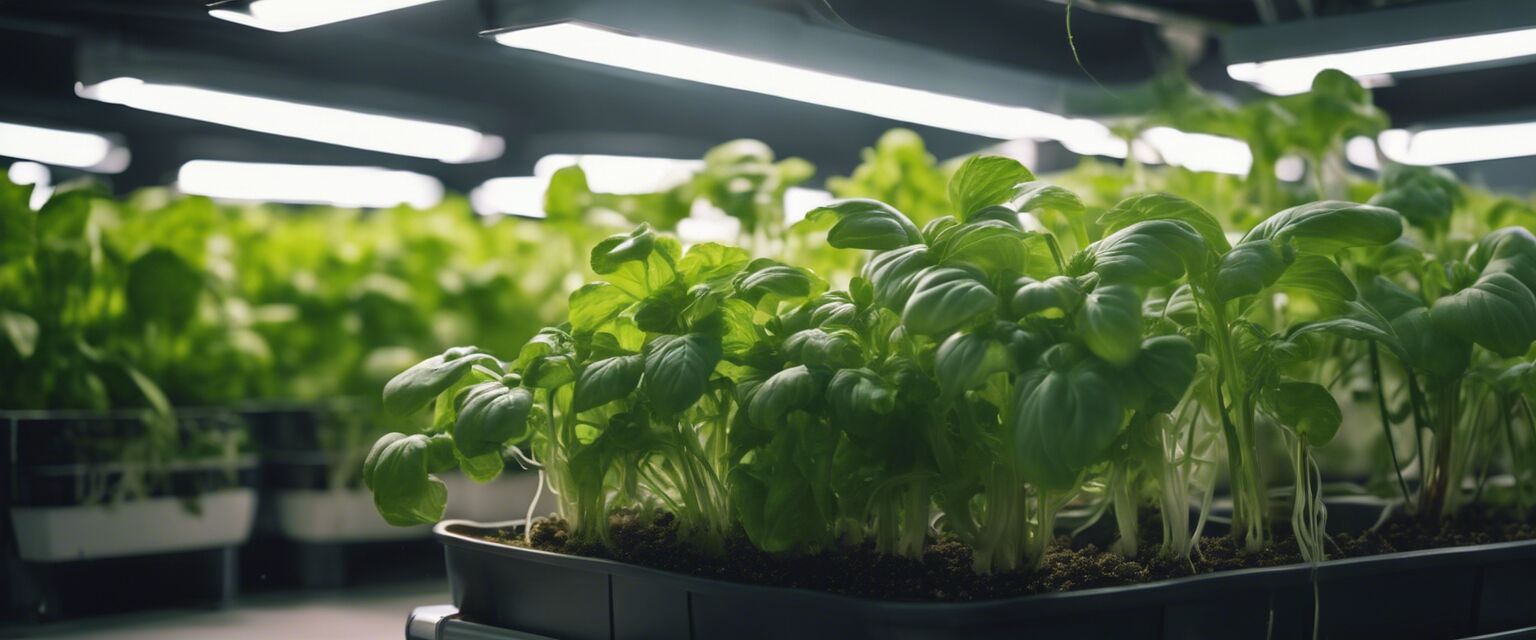 Close-up of hydroponic garden